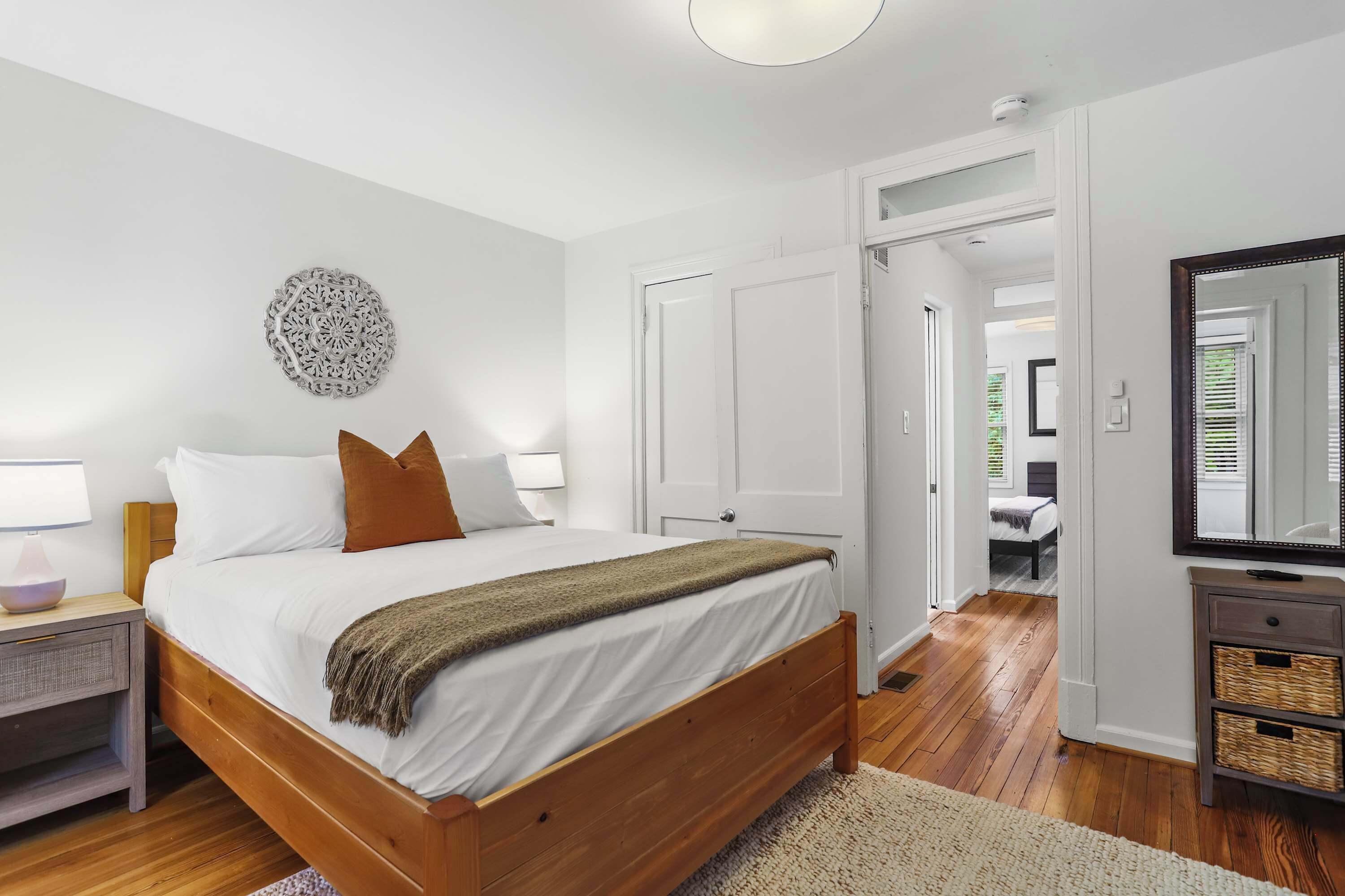 2 bedrooms, iron/ironing board, travel crib, WiFi