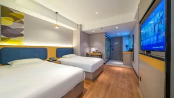 Standard Twin Room, City View | Desk, laptop workspace, free WiFi