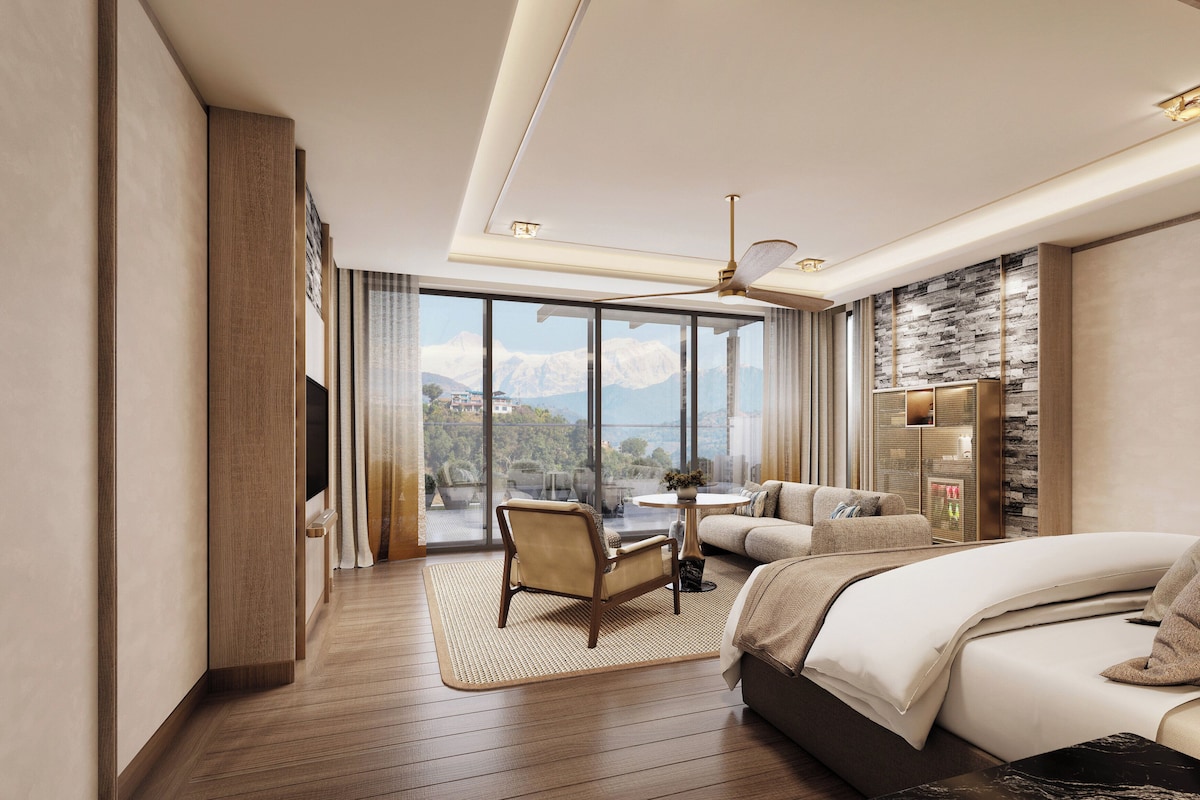 Bộ đồ giường cao cấp, nệm cao su hoạt tính (memory foam), minibar