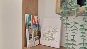 Studio tiện nghi đơn giản, quang cảnh thành phố | Chi tiết nội thất