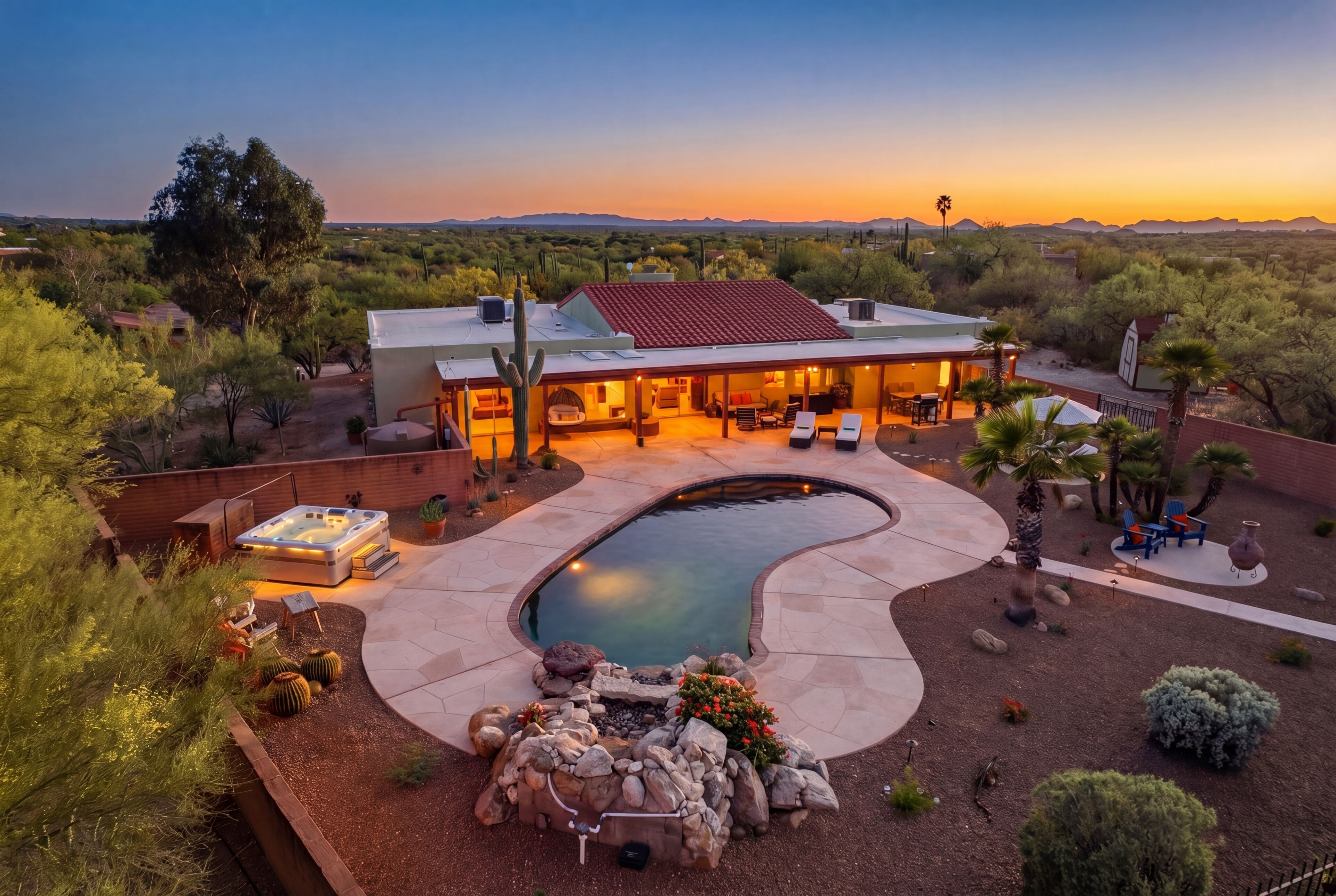 Outdoor pool, a heated pool