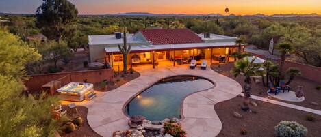 Outdoor pool, a heated pool