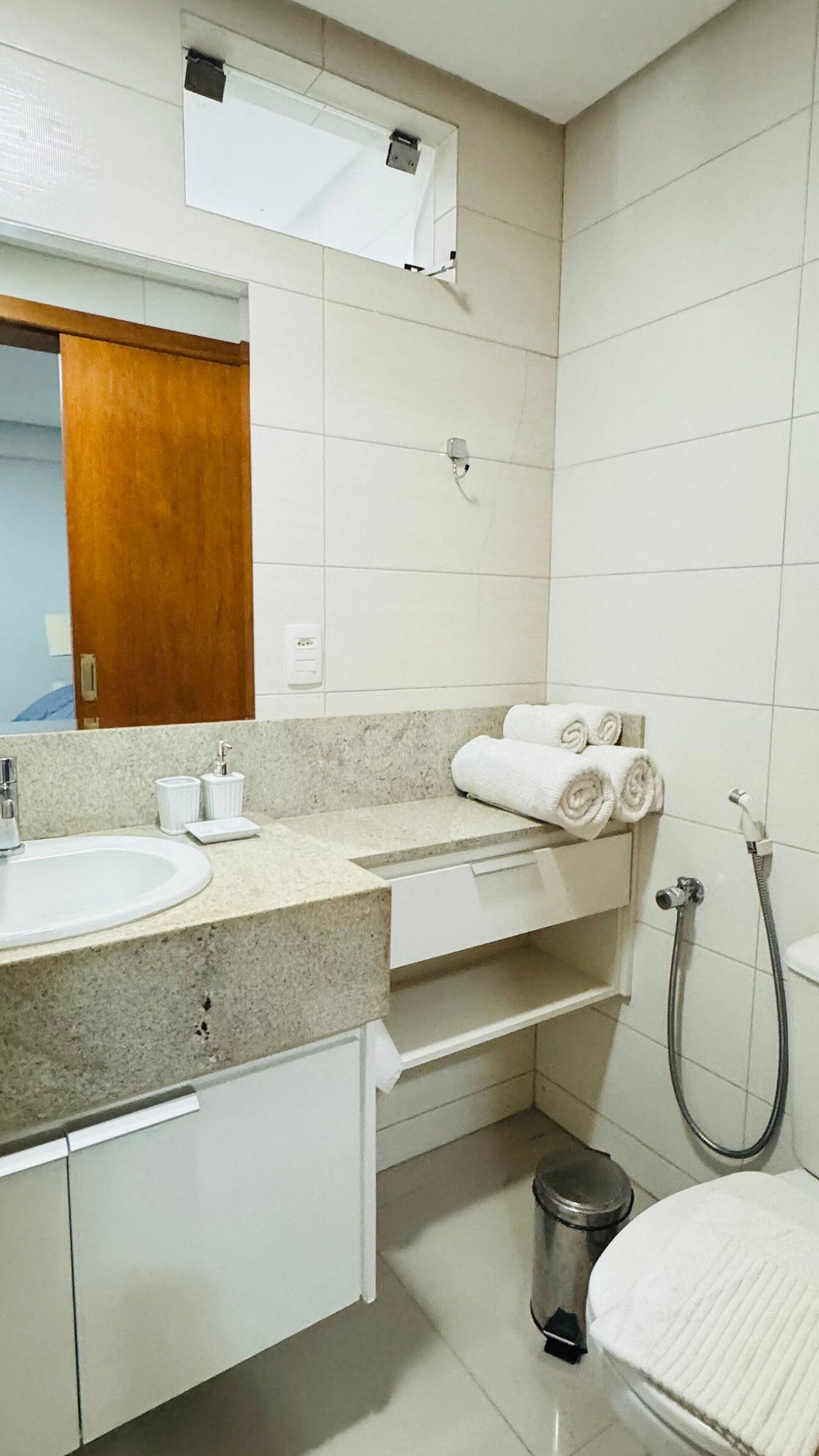 Bathroom | Shower, towels, soap, toilet paper
