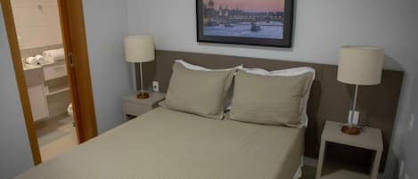 Desk, laptop workspace, free WiFi, bed sheets