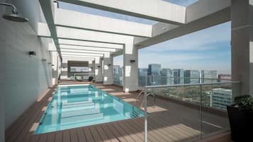 Family Apartment, Balcony, City View | Pool | Seasonal outdoor pool