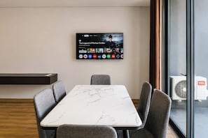 Standard Apartment | Television - Spacious 1Br Combined Unit At Apartment Tamansari Skylounge Balikpapan (Balikpapan)
