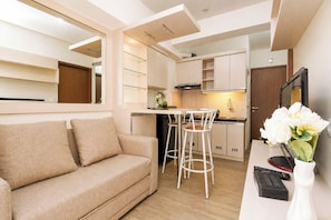 Unclassified image, 2 of 21, button - Warm And Homey 2Br Apartment Podomoro Golf View (Depok)