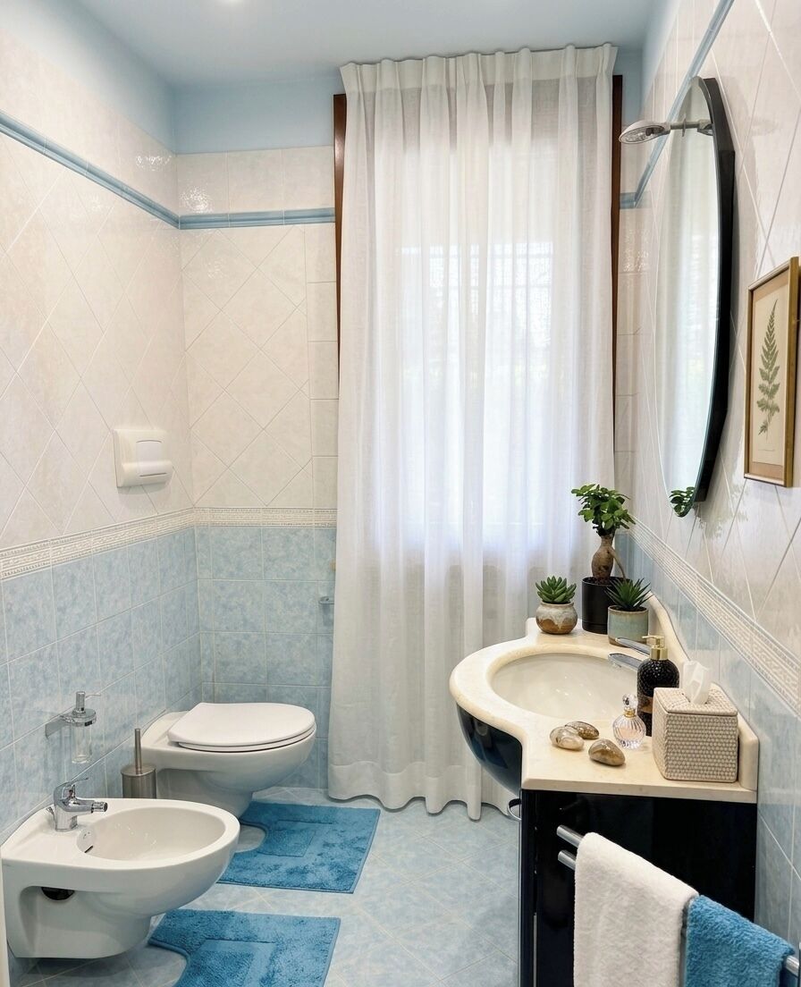 Dusche, Haartrockner, Bidet, Handtücher
