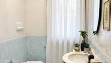 Dusche, Haartrockner, Bidet, Handtücher