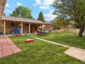 Outdoor dining - Denver Retreat with Hot Tub, Sauna, Game Room, & 5BR (Northglenn)