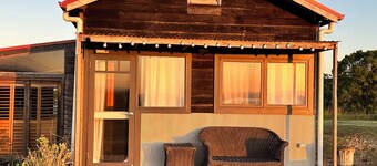 The Hay Shed sits on top of a hill with great views of the Manning Valley