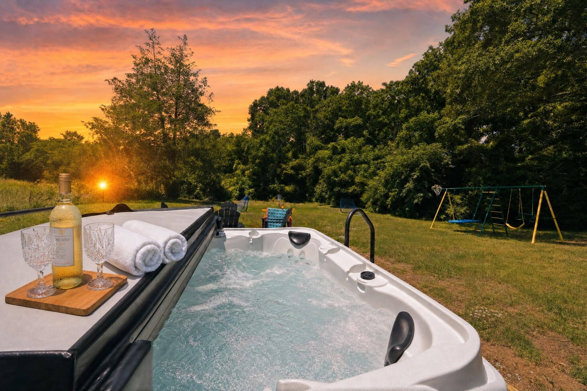 Outdoor spa tub