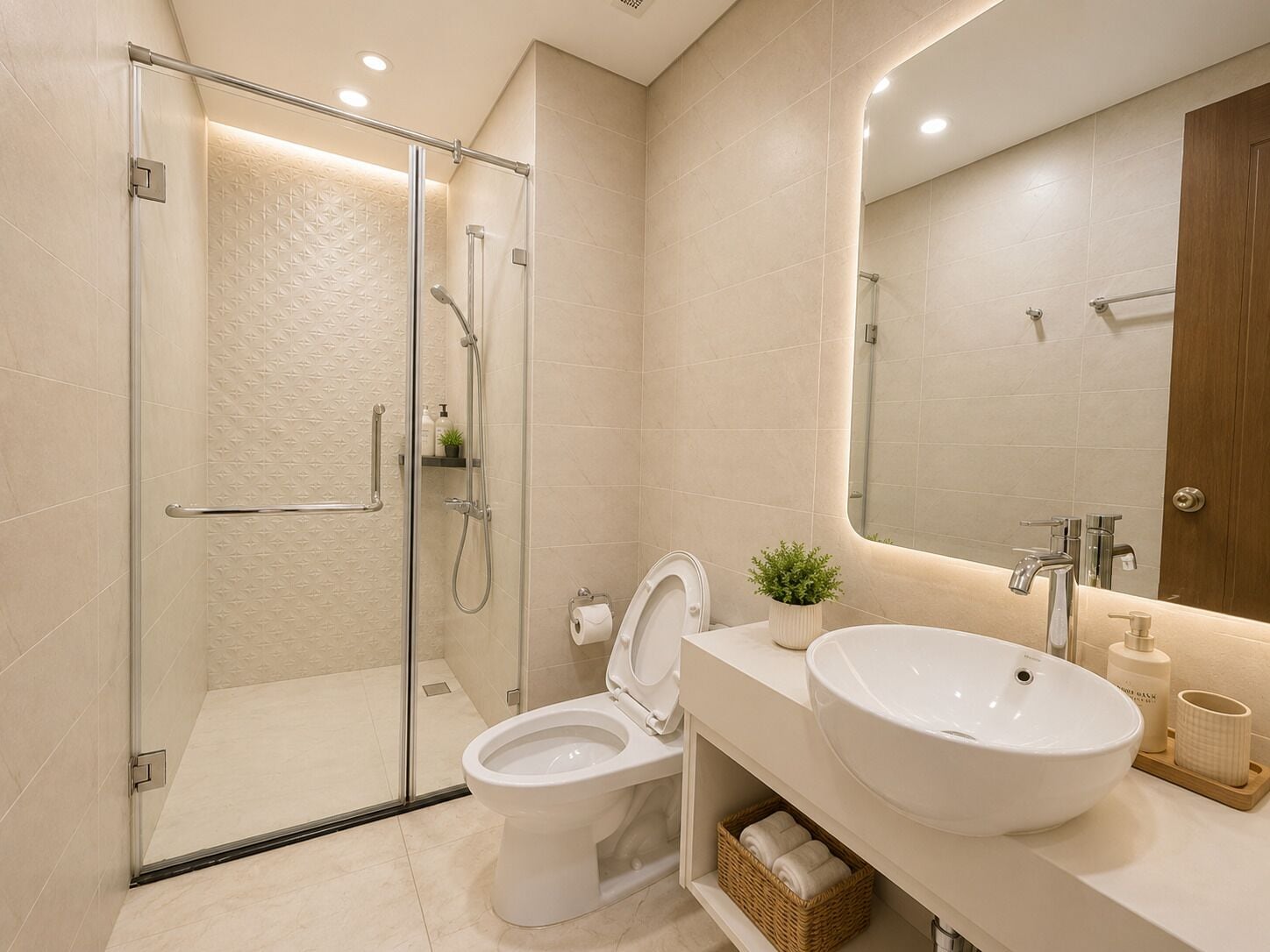 Sèche-cheveux, bidet, serviettes fournies, savon