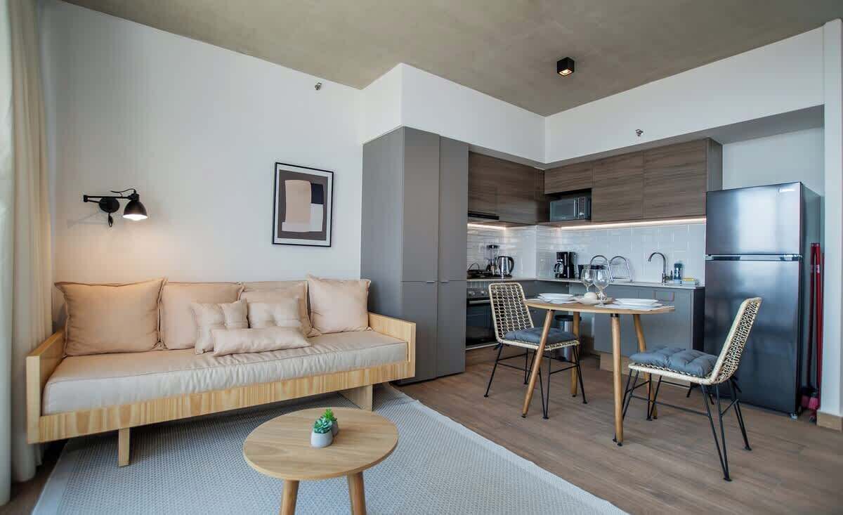 Appartement, uitzicht op de stad | Woonruimte