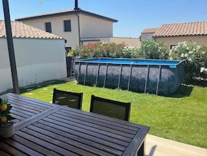 Outdoor dining - Single-family home with a pool (Bollène)