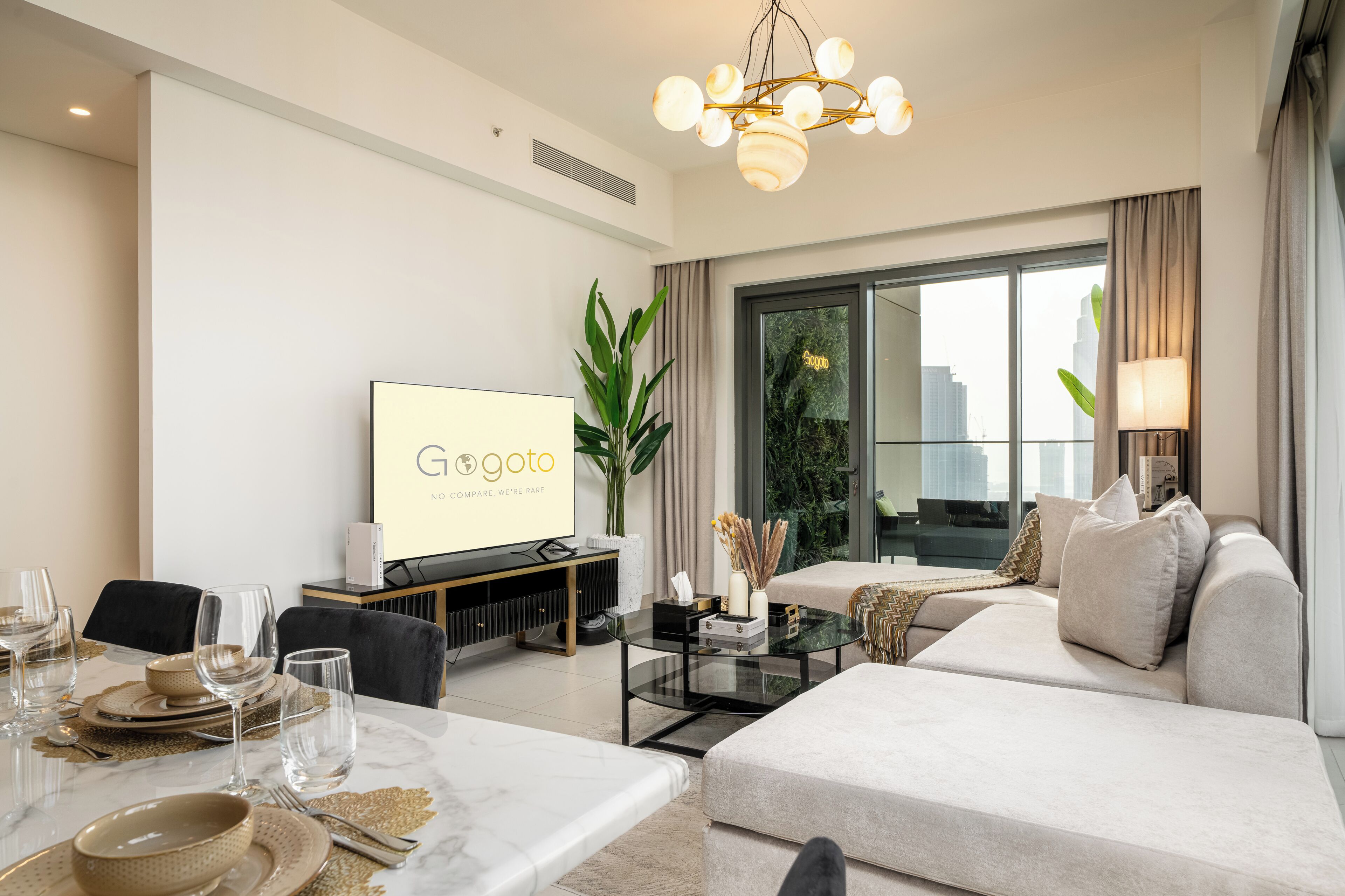 Luxury Apartment, Balcony, City View | Living area
