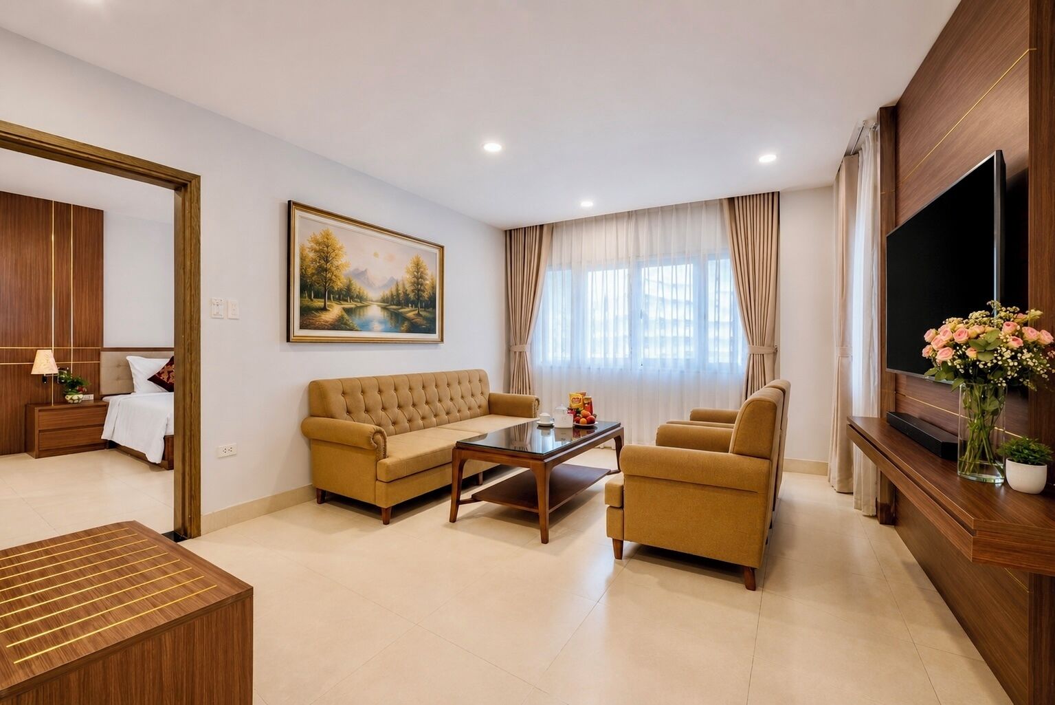 Deluxe Suite, Courtyard View | Ruang tamu