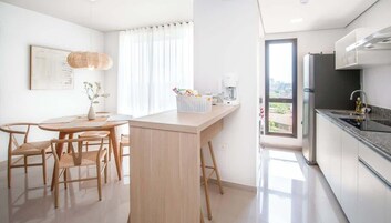 Apartment, City View | Private kitchen