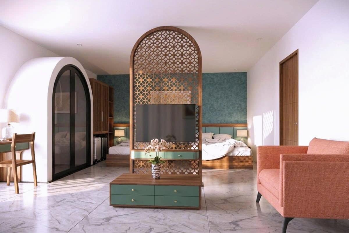 Quarto quádruplo luxo | Quartos à prova de som, Wi-Fi de cortesia