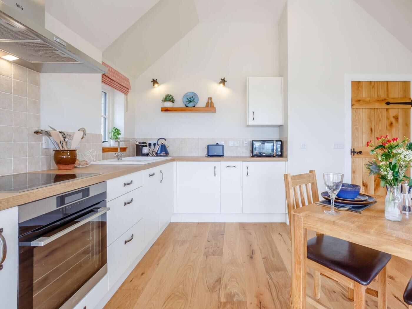 Microwave, oven, dishwasher, high chair