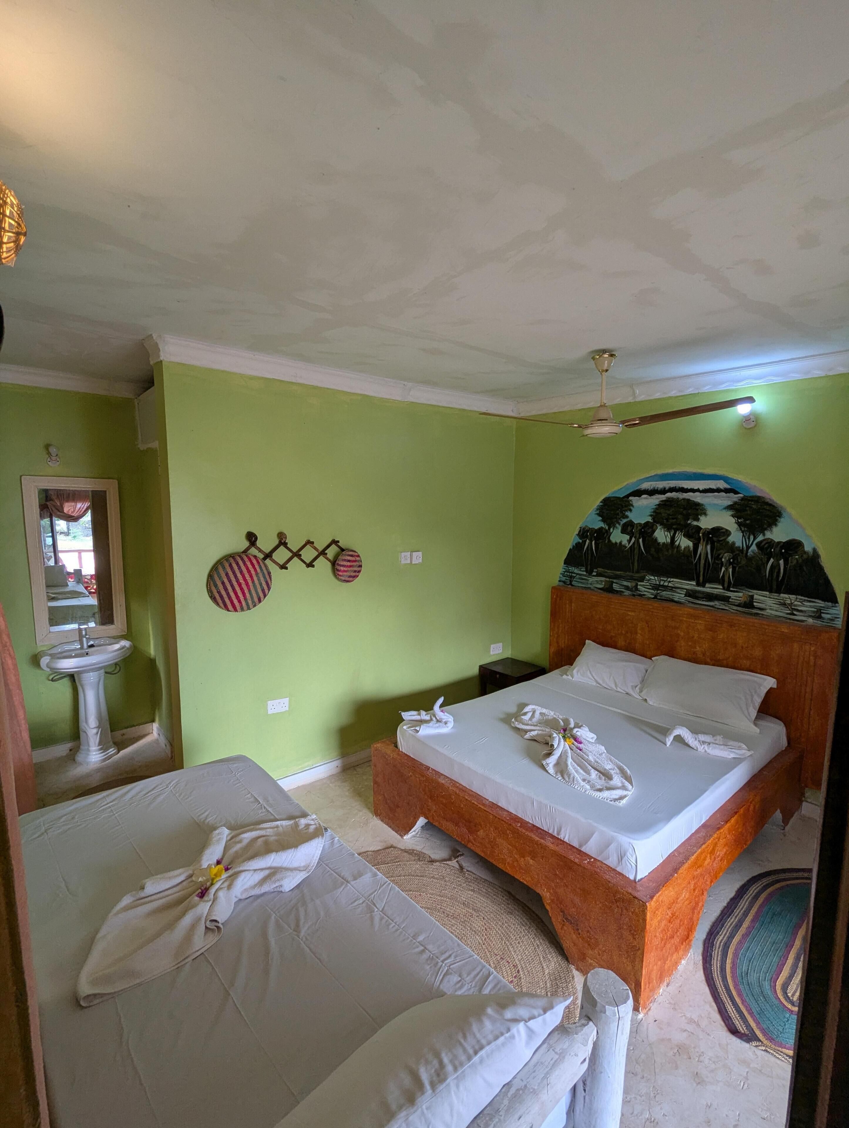 Classic Triple Room, Pool View | Individually decorated