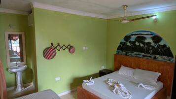 Classic Triple Room, Pool View | Individually decorated