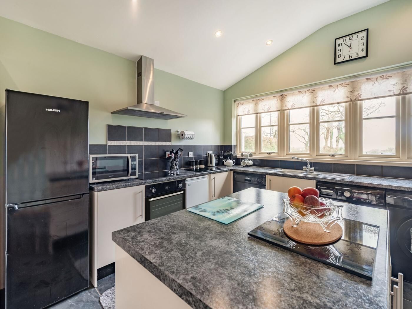 Microwave, oven, dishwasher, highchair