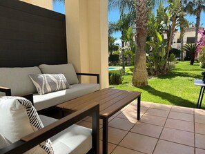Terrace/patio - Holiday Home 'Casa Thomas II Terraced Corner' with Shared Pool, Wi-Fi and Air Conditioning (Roda)