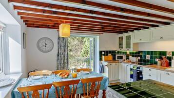 Microwave, oven, dishwasher, high chair