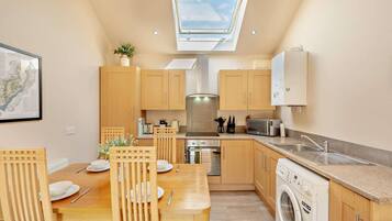 Oven, high chair, cookware/dishes/utensils