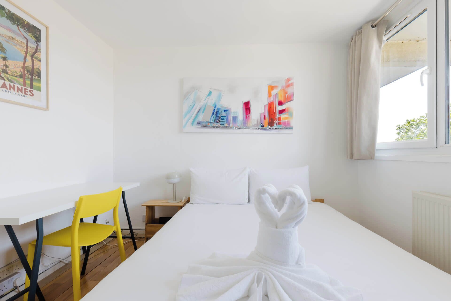 1 bedroom, iron/ironing board, Internet, bed sheets