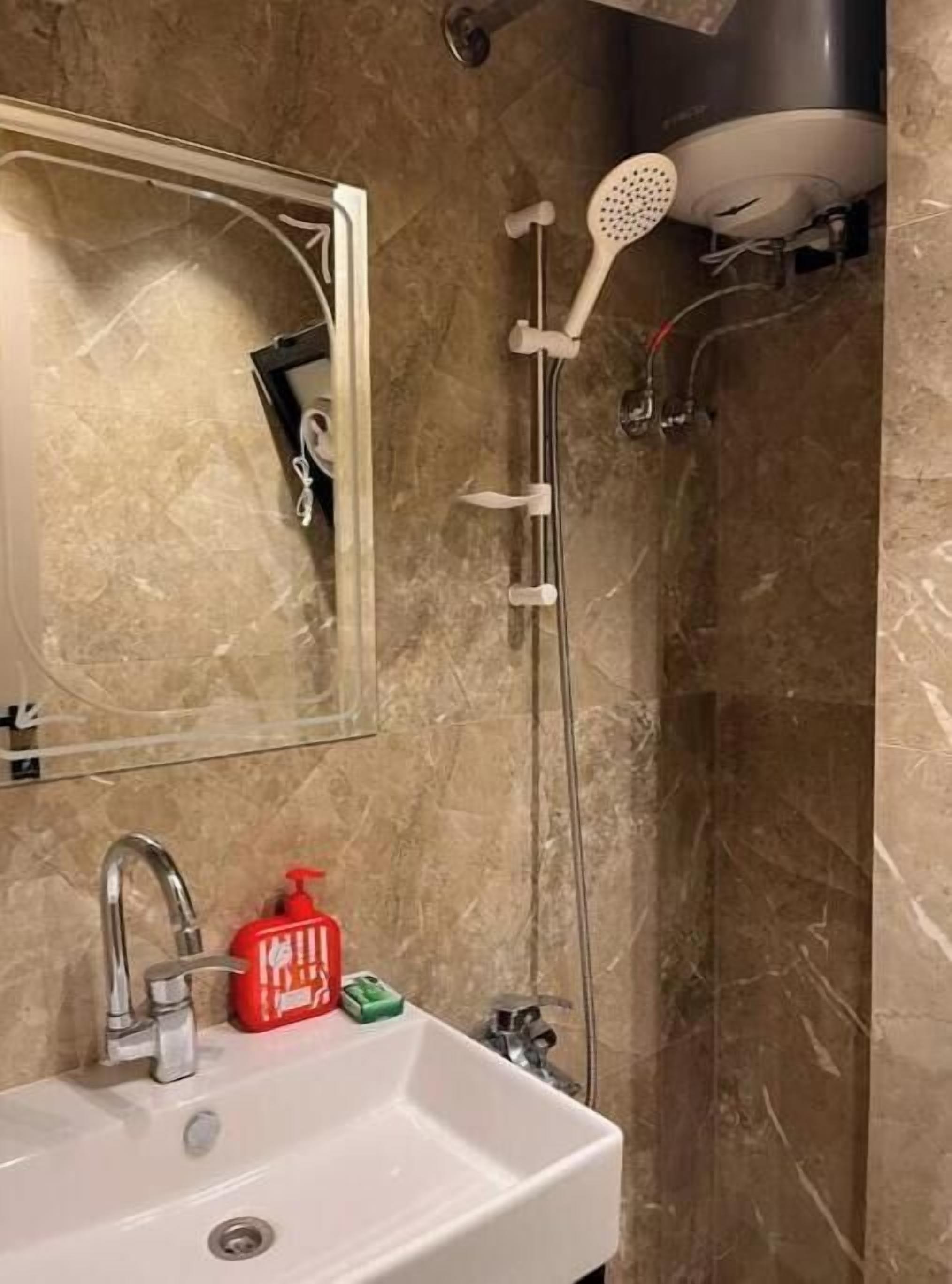 Hair dryer, soap