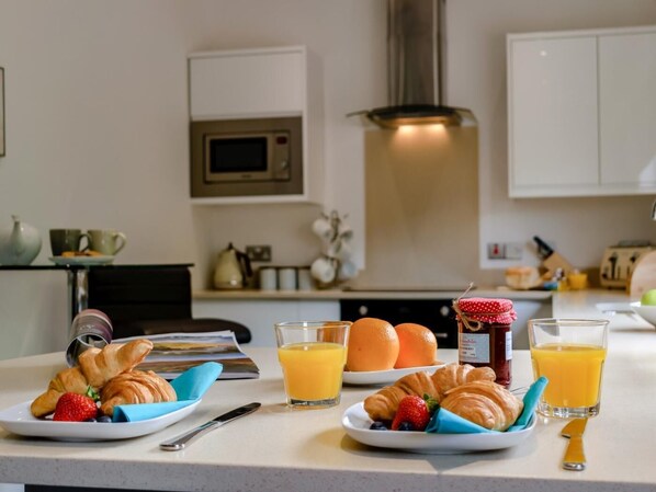 Microwave, oven, dishwasher, high chair