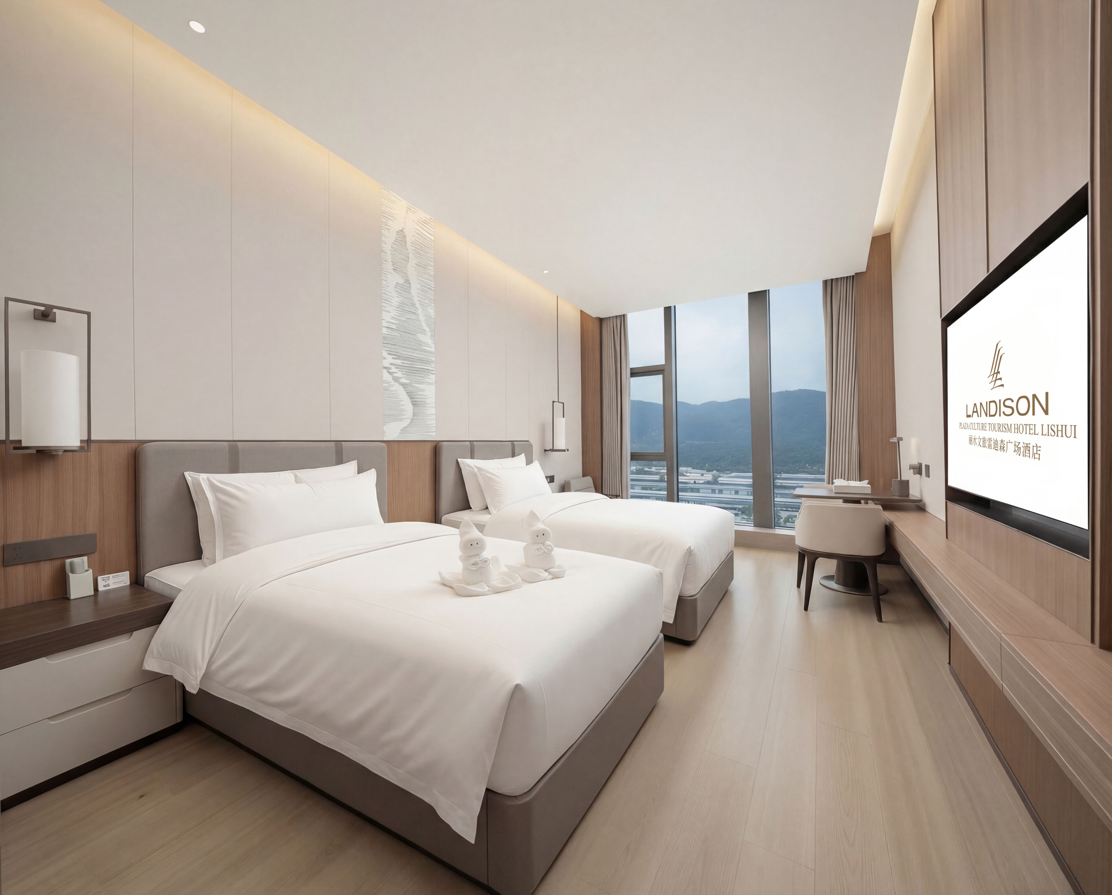 Habitación Deluxe con 1 cama matrimonial o 2 individuales, vista a la ciudad | Caja de seguridad en la habitación, cortinas blackout y wifi gratis 