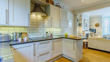 Microwave, oven, dishwasher, high chair