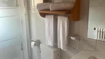 Basic Double Room, Mountain View | Bathroom | Hair dryer, towels, soap, toilet paper
