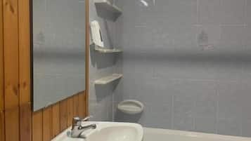 Basic Twin Room, Mountain View | Bathroom | Hair dryer, towels, soap, toilet paper