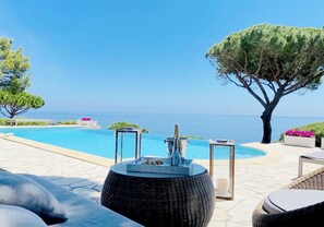 Pool - New!!!  Exceptional villa with ocean views, private beach access, and an infinity pool! (Ramatuelle)