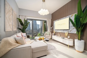 Luxury Apartment, Balcony, City View | Living area - Luxury 2BR Burj Khalifa 5Mins Dubai Mall (Dubai)