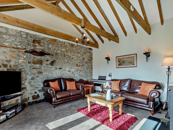 TV, fireplace - 3 Bed in Bude (oc-woodu) (Poundstock)