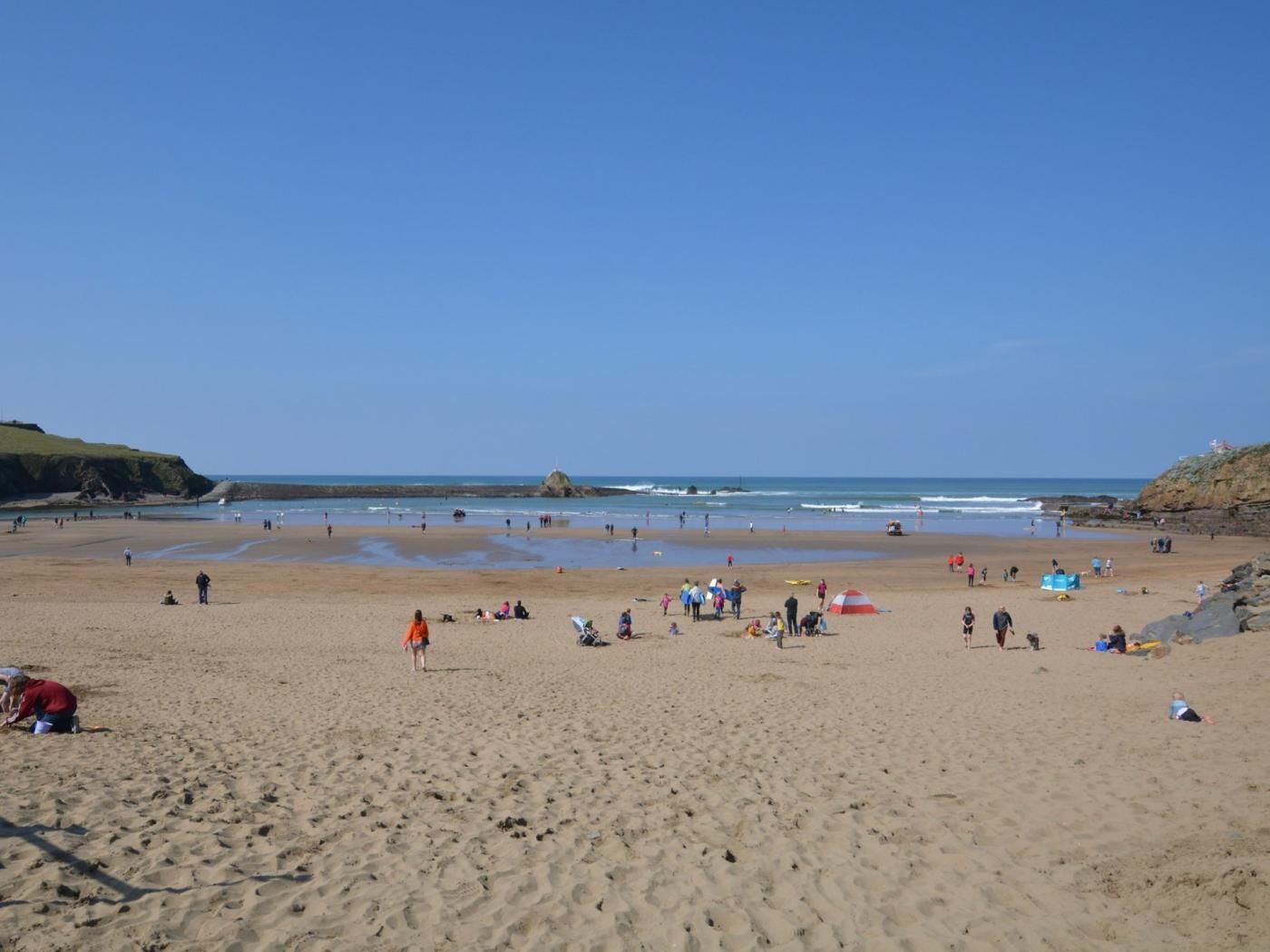 The sandy beach at Summerleaze