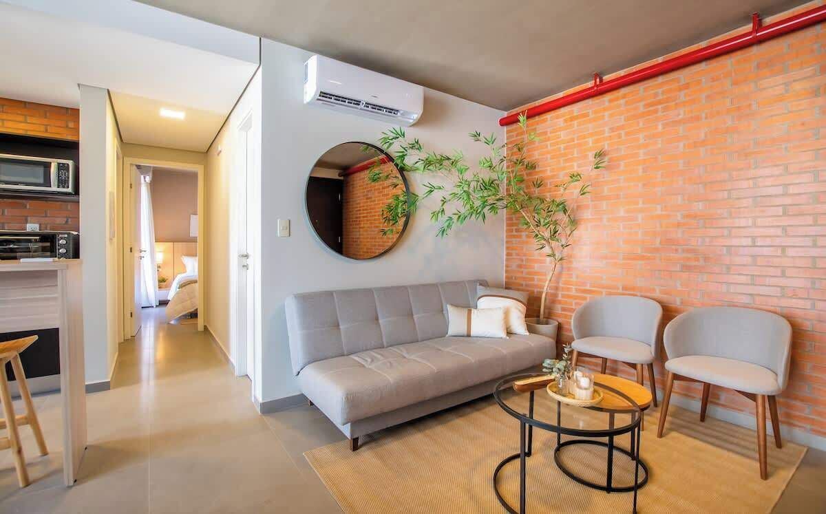 Apartemen, balkon, pemandangan kota | Area keluarga