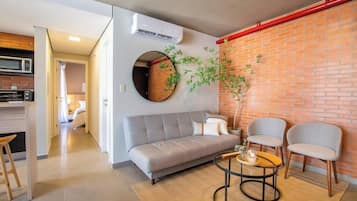 Apartemen, balkon, pemandangan kota | Area keluarga