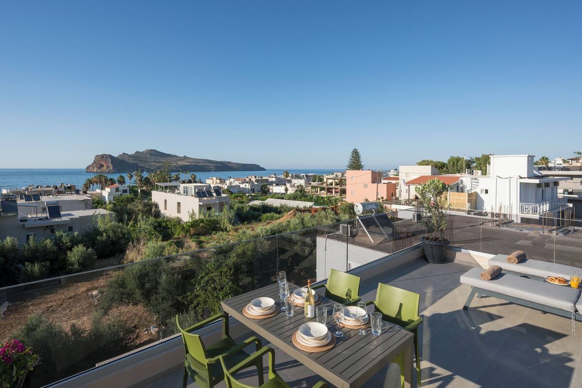 Sea View Maisonette, Spacious Roof Terrace | Terrace/patio