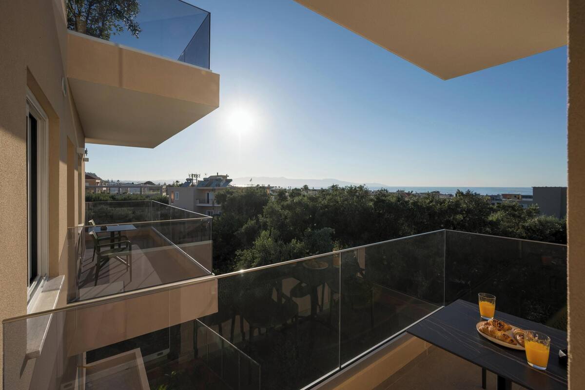 One-Bedroom Apartment With Partial Sea View | Balcony view