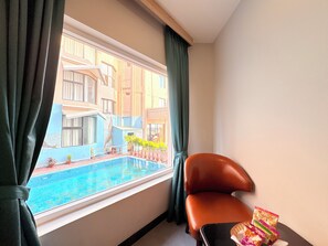 Premier Double Room | View from room - Hotel on New Marine Drive Rd. Prabhupada (Puri)