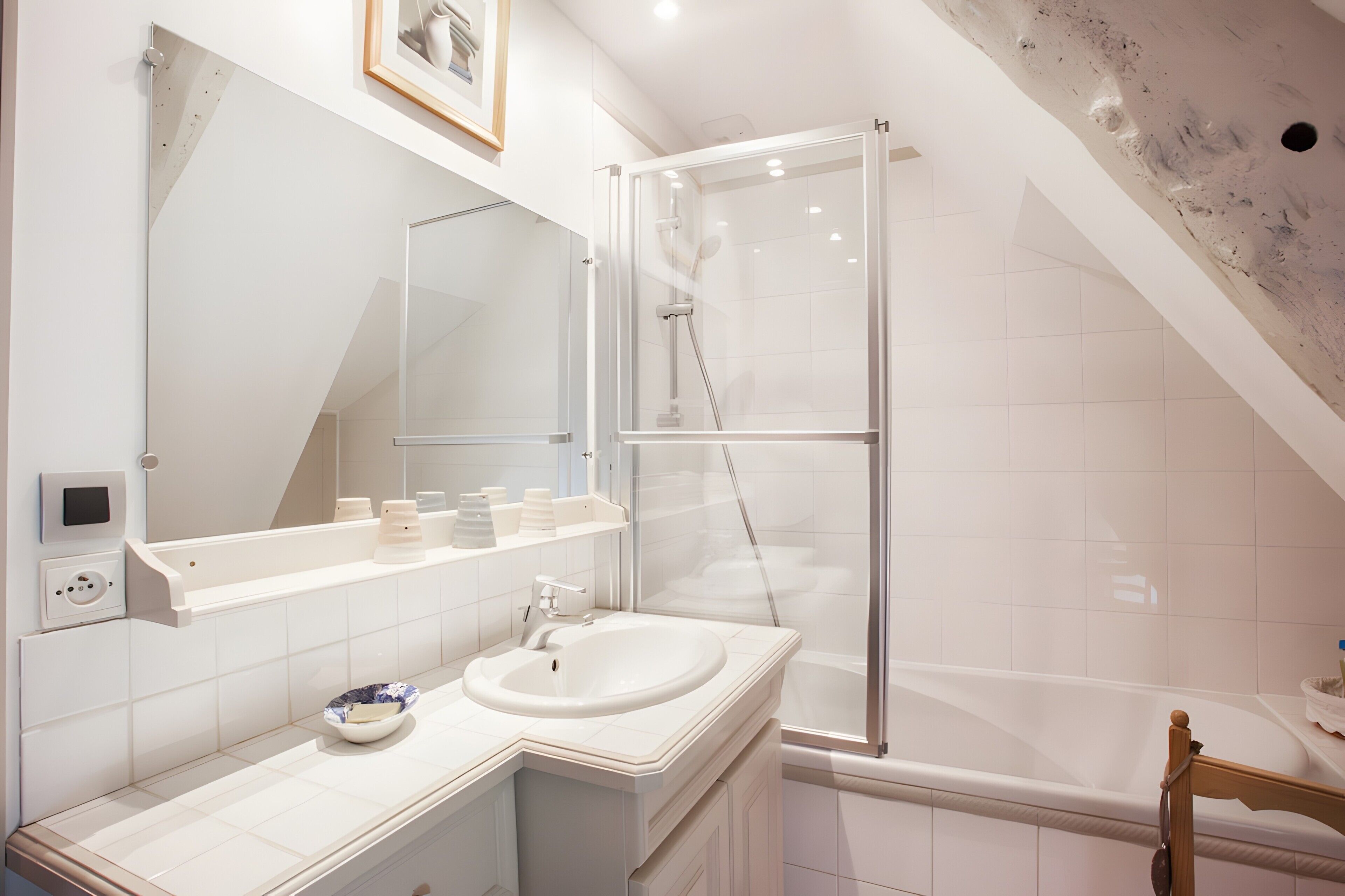 Een douche, een haardroger