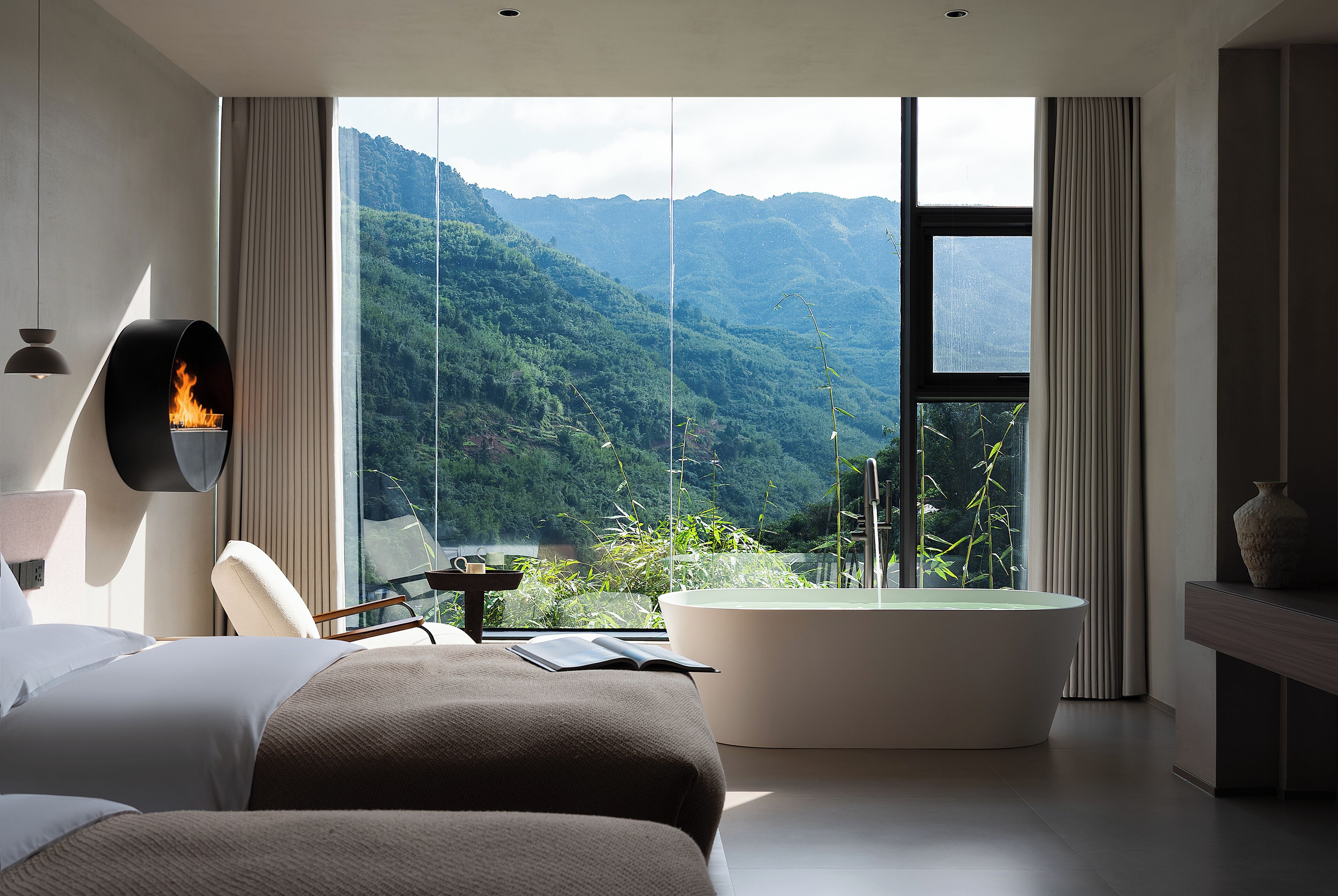 Phòng 2 giường đơn Deluxe, quang cảnh núi | Quang cảnh từ phòng