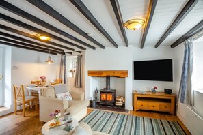Fernseher, Kamin
