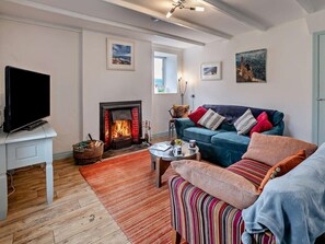 Fernseher, Kamin